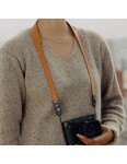 Skórzany pasek Peak Design Form Leather Camera Strap Short Amber - bursztynowy