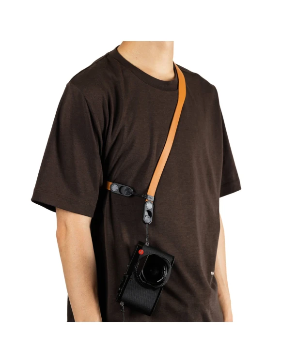 Skórzany pasek Peak Design Form Leather Camera Strap Short Amber - bursztynowy