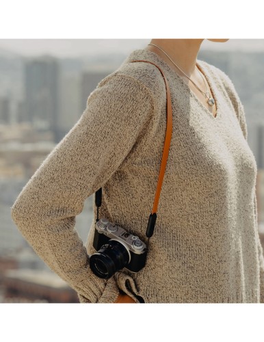 Skórzany pasek Peak Design Form Leather Camera Strap Neck Amber - bursztynowy