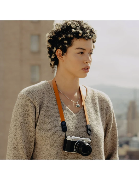 Skórzany pasek Peak Design Form Leather Camera Strap Neck Amber - bursztynowy