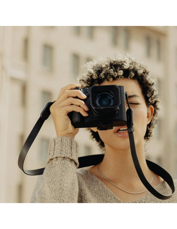 Skórzany pasek Peak Design Form Leather Camera Strap Standard Black - Czarny