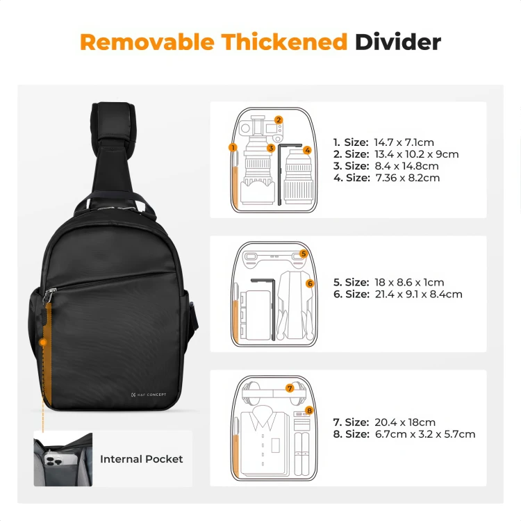 Torba fotograficzna sling K&F Concept Urban Wander 08 - 5l