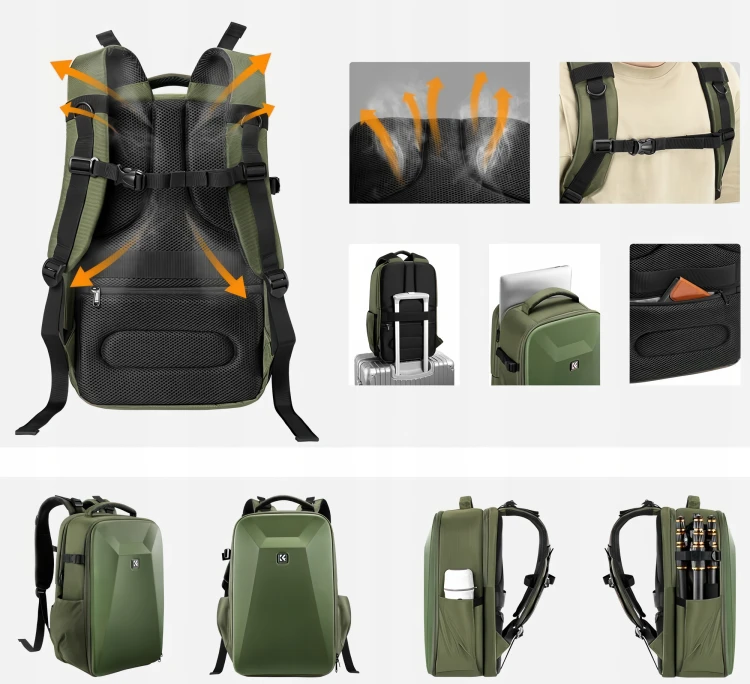 Plecak fotograficzny K&F Concept Nature Wander 22l - zielony