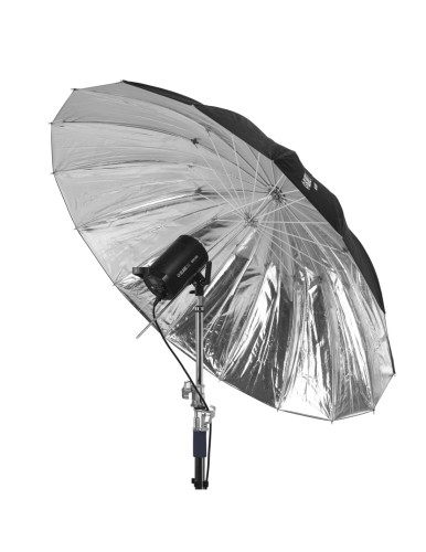 Srebrny parasol z dyfuzorem GlareOne Orb 150cm Silver