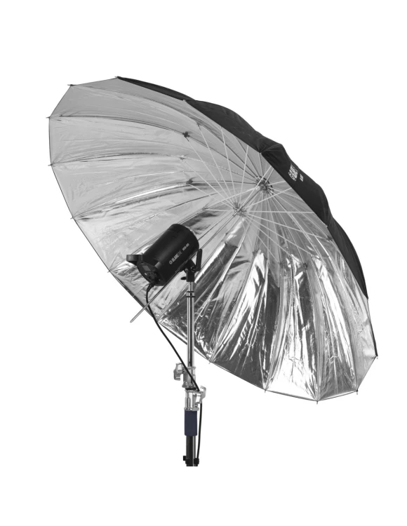 Srebrny parasol z dyfuzorem GlareOne Orb 150cm Silver