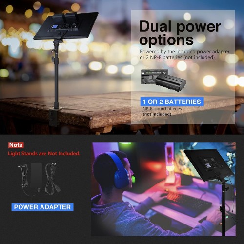 Lampa panel LED Neewer NL288 z regulacją temperatury i pilotem - 45w