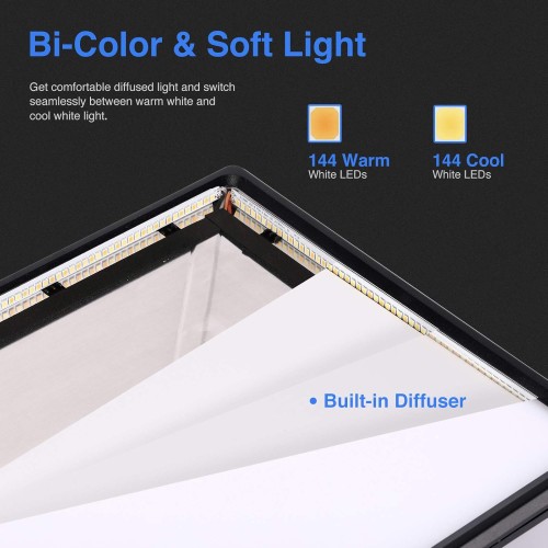 Lampa panel LED Neewer NL288 z regulacją temperatury i pilotem - 45w