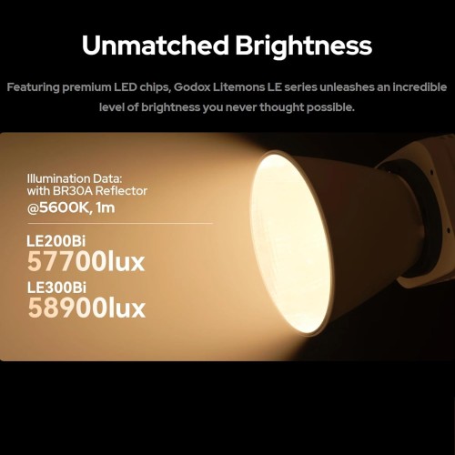 ampa światła ciągłego LED Godox Litemons LE300BI Bowens - biała