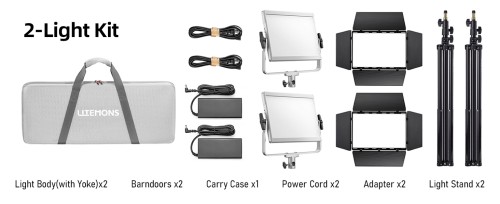 Zestaw oświetleniowy LED Godox Litemons LP400Bi Bicolor 2 panele ze statywami i walizką