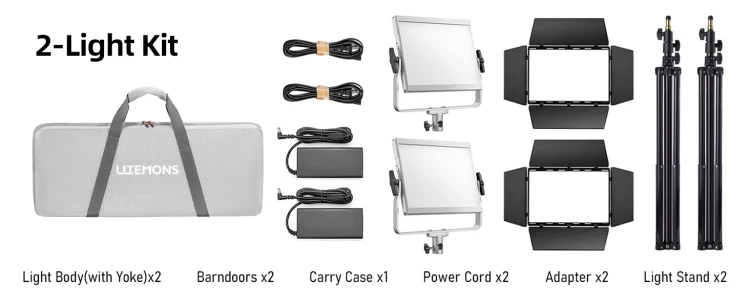 Zestaw oświetleniowy LED Godox Litemons LP400Bi Bicolor 2 panele ze statywami i walizką