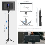 Zestaw lamp Neewer - 2 panele LED z wbudowanym akumulatorem , 2 statywy, torba