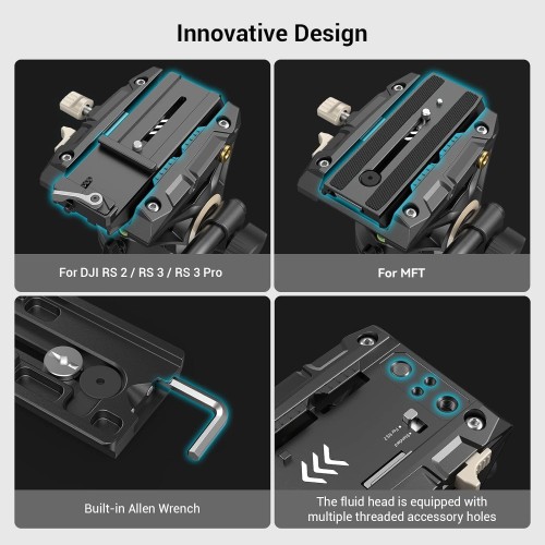 Wysoki statyw video SmallRig 3751 Heavy-Duty z olejową głowicą AD-01