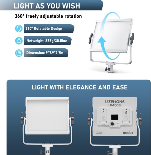 Godox Litemons LP400R RGB panel oświetleniowy LED z wrotami , sterowany aplikacją