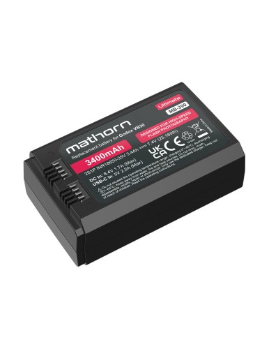 Mathorn MB-390 Ultimate 3400mAh USB-C zamiennik Godox VB30 i VB26 do lamp V1, V1 PRO, V100