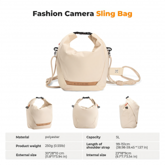 Torba fotograficzna K&F Concept Urban Wander Sling U11 5 l - beżowa