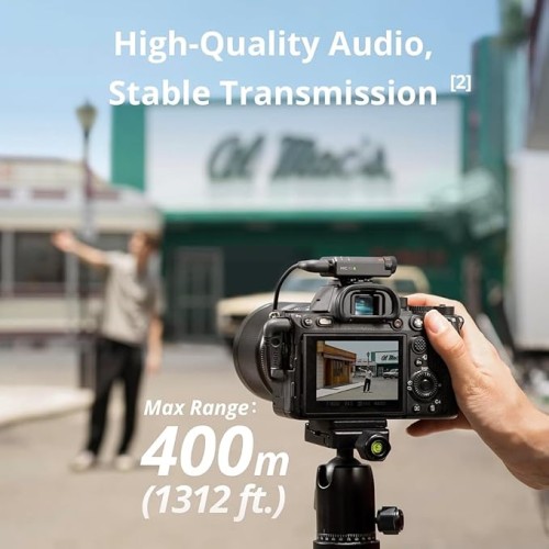 MIkrofon bezprzewodowy DJI Mini (2TX, 1TX) + etui ładujące, do telefonu, IPhone'a, Androida, kamery