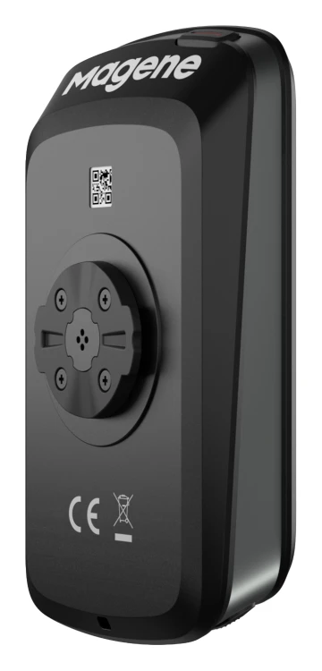 Licznik komputer rowerowy z GPS Magene C606 Pro widok od stony mocowania