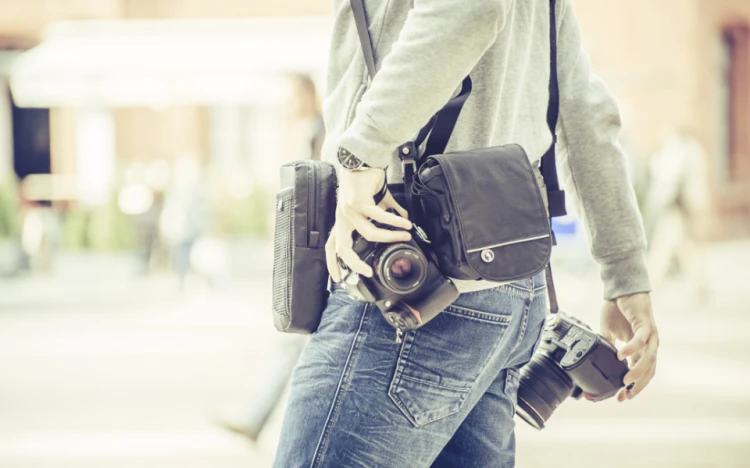 Szelki Reporter Dual X Promax do noszenia dwóch aparatów - wzmocniona wersja, podwójny pasek