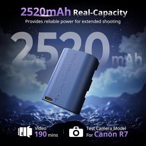 Akumulator Smallrig 5406 LP-E6P USB-C do Canon pojemność