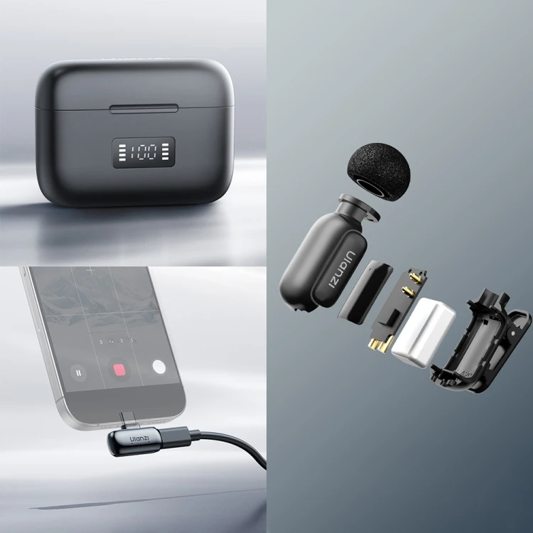 Ulanzi A200 USB-C Bezprzewodowy zestaw mikrofonowy [czarny]
