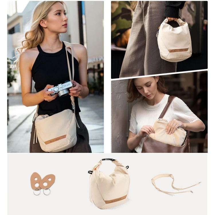 Torba fotograficzna K&F Concept KF13.168V1 - Urban Wander 5l - beżowa