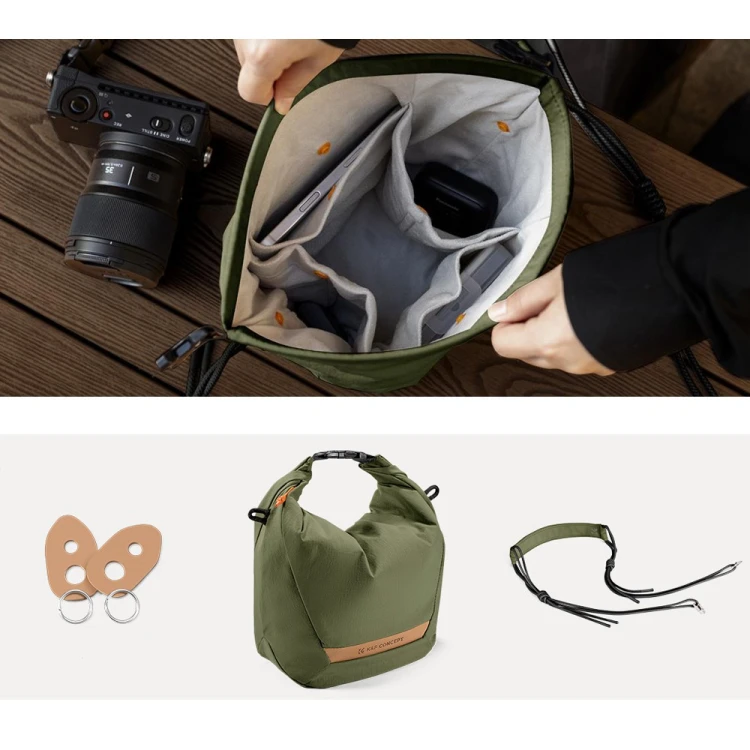Torba fotograficzna K&F Concept KF13.168V3 - Urban Wander 5l - oliwkowa