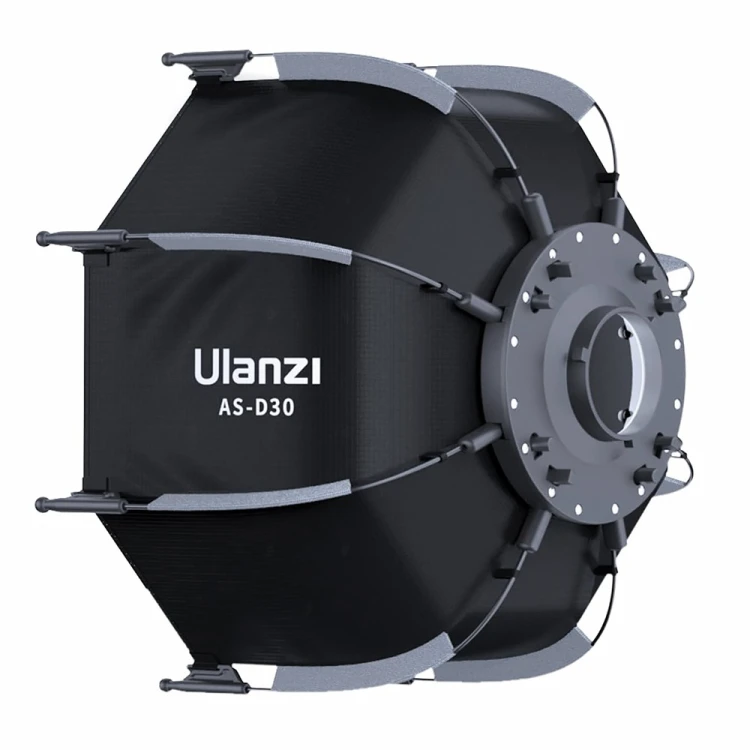 Softbox 30cm Ulanzi AS-D30 do lamp LT028 L023 L024 (Mini Bowens) widok z boku