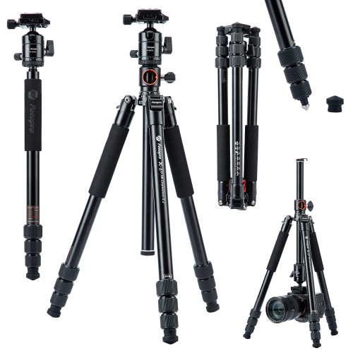 Statyw Fotopro X-go HR Chameleon E2 z łamaną kolumną - czarny