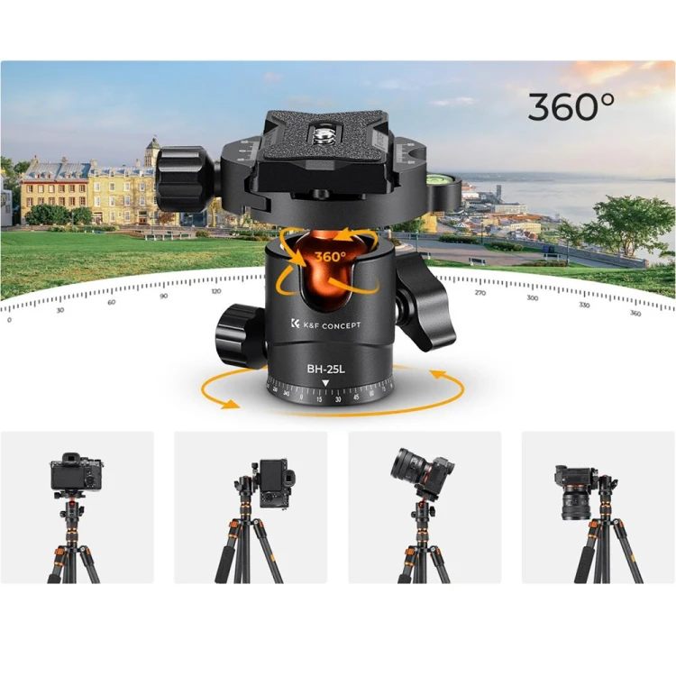 Karbonowy Statyw K&F Concept A225C0 KF09.077V3 155cm