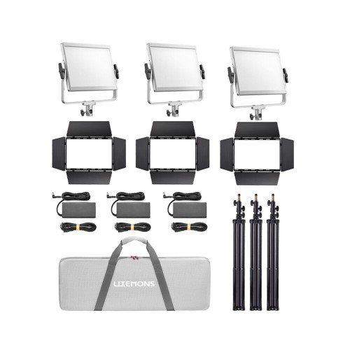 Zestaw oświetleniowy LED Godox Litemons LP600Bi Bi-Color 3 panele ze statywami i walizką