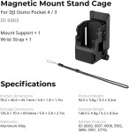 Statyw, uchwyt magnetyczny do kamery DJI Osmo Pocket 3, 4, 4P z Arca Swiss