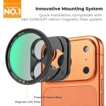 Filtr polaryzacyjny K&F Concept do Iphone 15 PRO, 16 PRO, 17 PRO