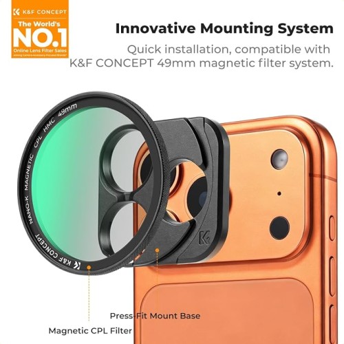Filtr polaryzacyjny K&F Concept do Iphone 15 PRO, 16 PRO, 17 PRO