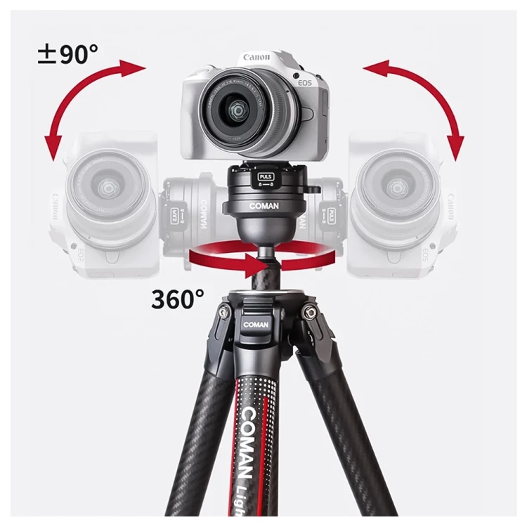 COMAN Light-W Statyw fotograficzny 158cm karbonowy biały